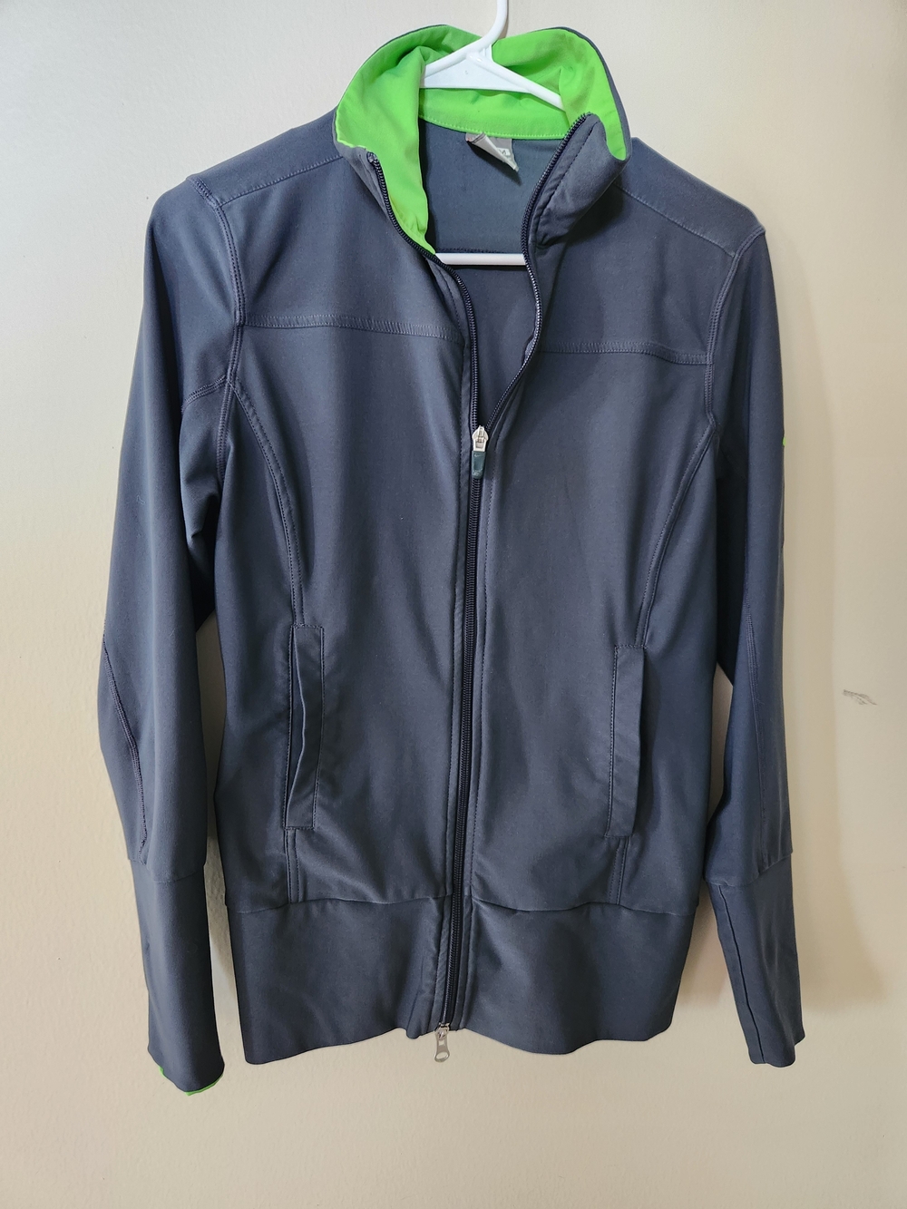 Nike Dark Gray Bomber Jacket with Lime Green Lining